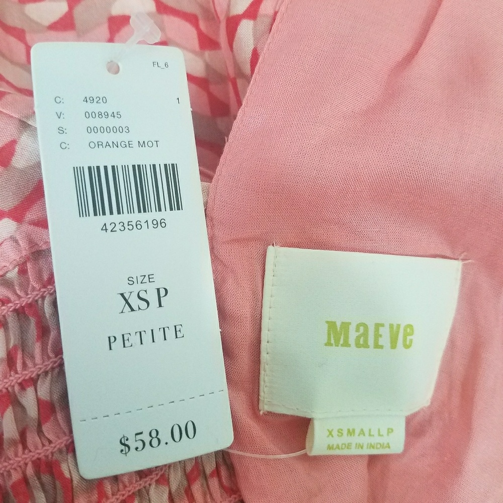 Maeve Verena Tie-Front Blouse in Orange - Picture 4 of 7